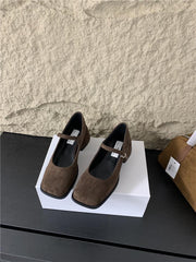 Velvet Mary Janes