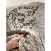Solid sleeveless knitted stitch hoodie crop top