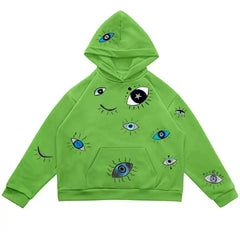 Indie Eye Print Hoodie