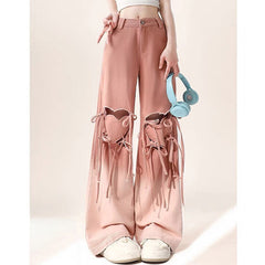 Knee-Heart Gradient Pants