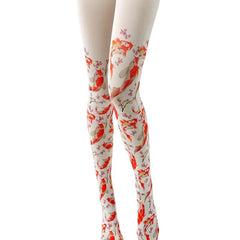 Koi Fish Print Tights