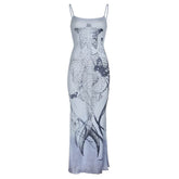 Mermaid Skeleton Print Dress
