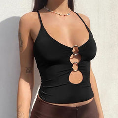 Cyber Celebrity O-Ring Cutout Top