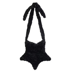 Pastel Star-Shaped Fuzzy Bag