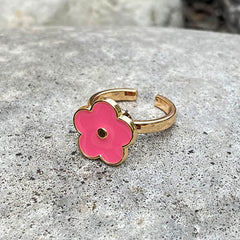 Pink Flower Anxiety Ring 🌸