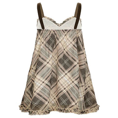 Preppy Aesthetic Plaid Mini Tank Dress