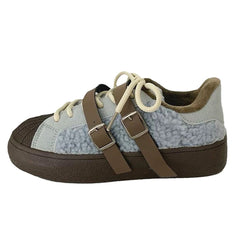 Sherpa Buckle Straps Sneakers
