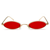 00's Style Skinny Oval Sunglasses