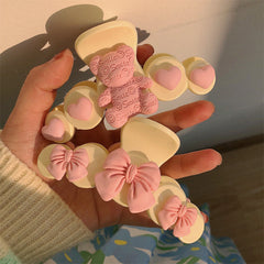 Soft Girl Bow Hair Claw
