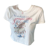 Springtime Fancy Crop Top