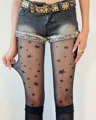 Star Print Tights