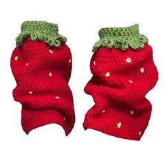 Strawberry Knit Leg Warmers