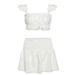 Soft Girl Top & Ruffle Skirt Co-Ord