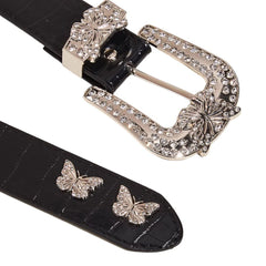 Butterfly Rhinestone Y2K Belt