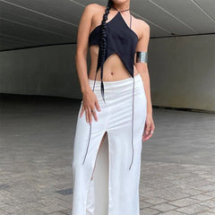 Y2K Star-Shaped Backless Top