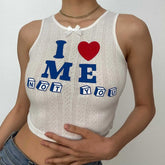 Textured contrast pattern sleeveless crewneck crop top - Final Sale