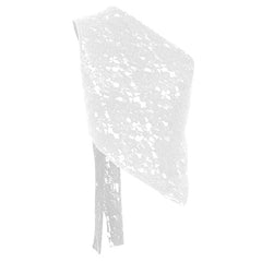 One shoulder backless lace see through self tie top