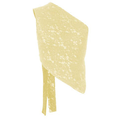 One shoulder backless lace see through self tie top