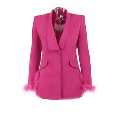Feather turnover collar long sleeve v neck solid button mini dress