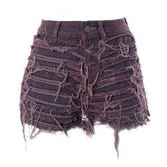 Button zip-up raw hem pocket medium rise denim shorts