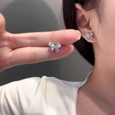 Stone bowknot earrings