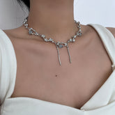 Stone irrgular choker necklace