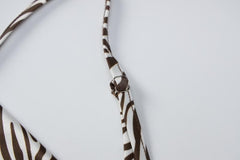 Corss back sleeveless contrast cowl neck backless midi dress