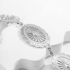 Solid metal carving pendant waist chain