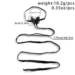 Butterfly applique self tie velvet thigh chain