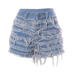 Button zip-up raw hem pocket medium rise denim shorts