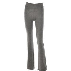 Long sleeve drawstring knitted hoodie zip-up high rise pant set