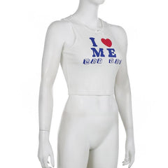 Textured contrast pattern sleeveless crewneck crop top - Final Sale