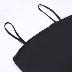 Lace up solid irregular backless square neck midi dress