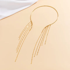 Solid tassels open necklace