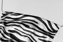 Cowl neck cross back zebra printed dress