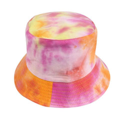 Tie dye contrast print fisherman bucket hat