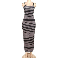 Contrast print square neck backless cami midi dress