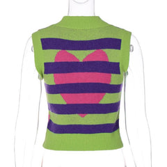 Cap sleeve contrast striped star pattern top