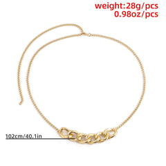 Solid waist chain