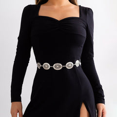 Solid metal carving pendant waist chain