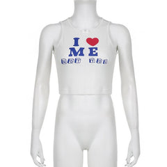 Textured contrast pattern sleeveless crewneck crop top - Final Sale