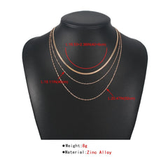 Layered snake chain necklace