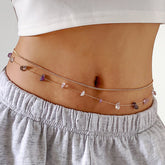 Stone multicolor 2 pcs waist chain