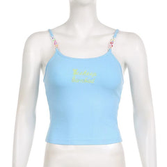 Ribbed embroidery contrast beaded u neck top - Final Sale