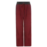 Contrast ruched print self tie low rise straight leg pant