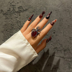 Spider stone open ring