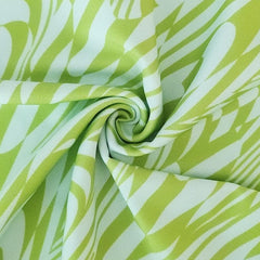 Contrast ripple print crewneck sleeveless crop top