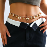 Solid heart pendant waist chain