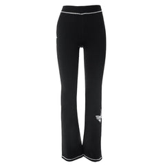 Stitch medium rise butterfly pattern contrast pant