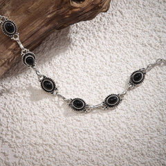 Stone multicolor anklet